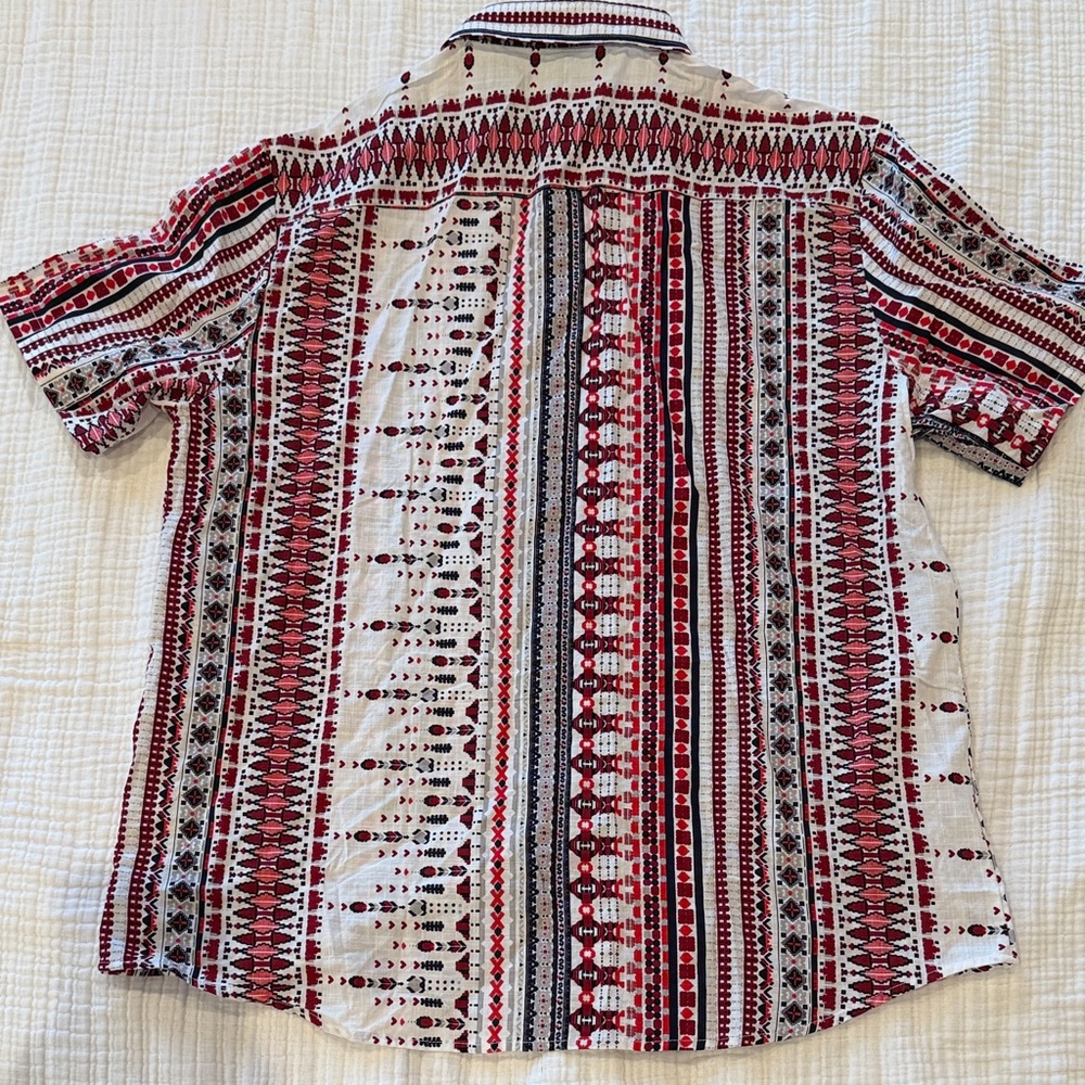 Multicolor Patterned Button Down Shirt - Picture 8 of 8